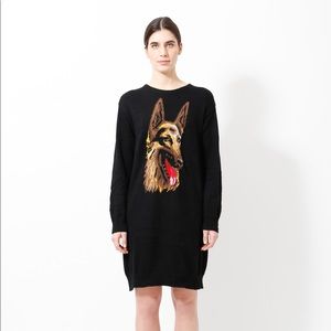 balenciaga german shepard sweater dress